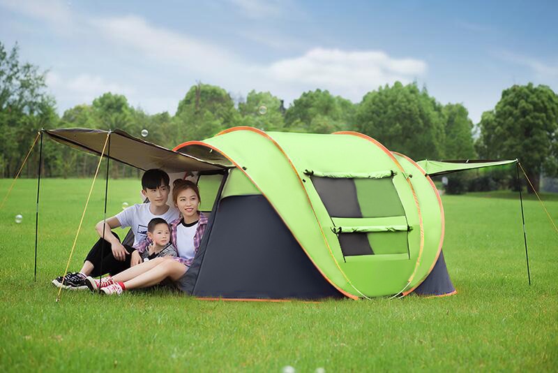 Cheap Goat Tents Outdoor Camping 3 4 People Automatic Outdoor Tent Camping Rainproof Tent  Throwing Tent Building Free Easy to Put up Tent   
